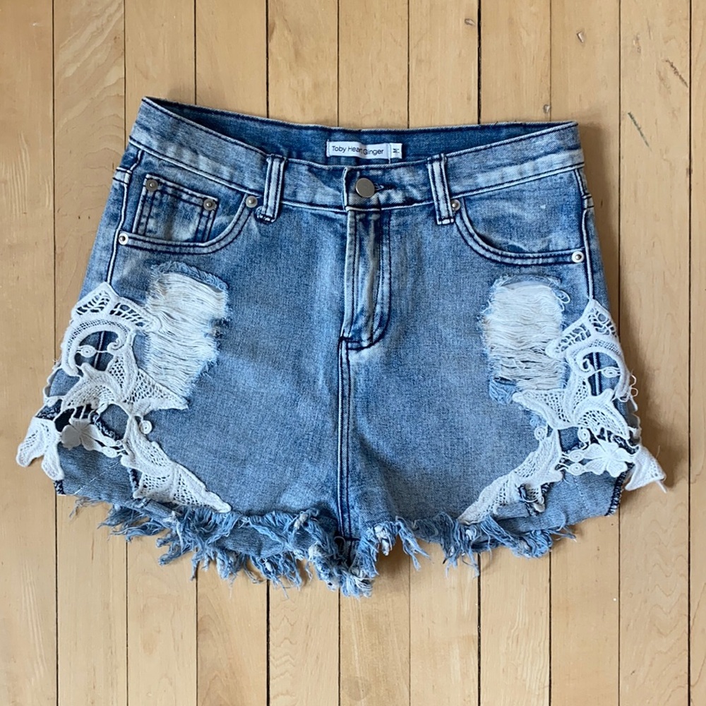 Denim High-Waisted Shorts